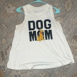 Disney White Dog Mom Tank Top with Pluto